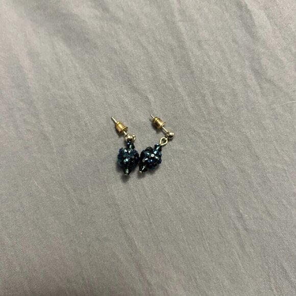 blue cluster drop earrings - Picture 1 of 2